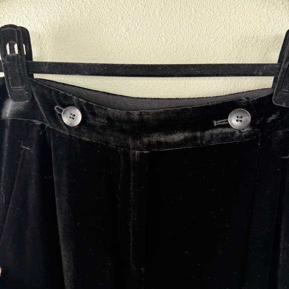 Poetry Wide Leg Silk Velvet Trouser Pants Black Business Casual Women’s Size 6 - Picture 6 of 11